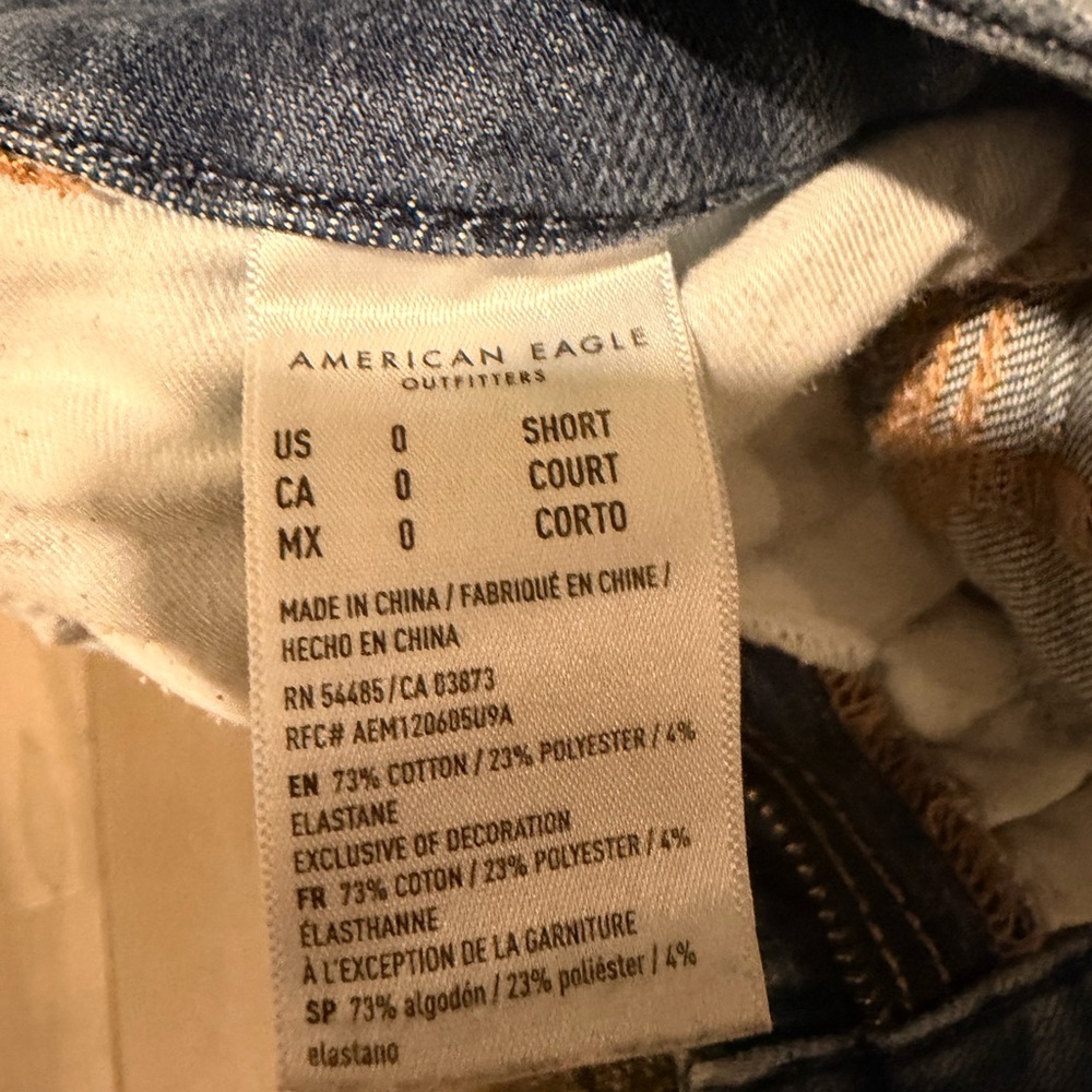 American Eagle Outfitters Womens Ripped Blue Skinny Jeans - Picture 4 of 11